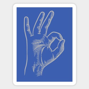 OK Scuba Diving, free diving hand symbol Magnet